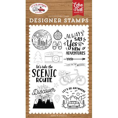 Echo Park Let's Go Anywhere Clear Stamps - New Adventures